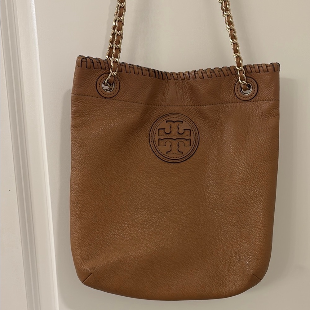 Tory Burch Tan Leather Shoulder Bag